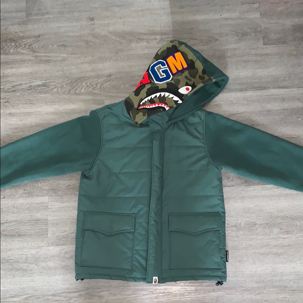 Men's A Bathing Ape Shark Hooded Batting Jacket